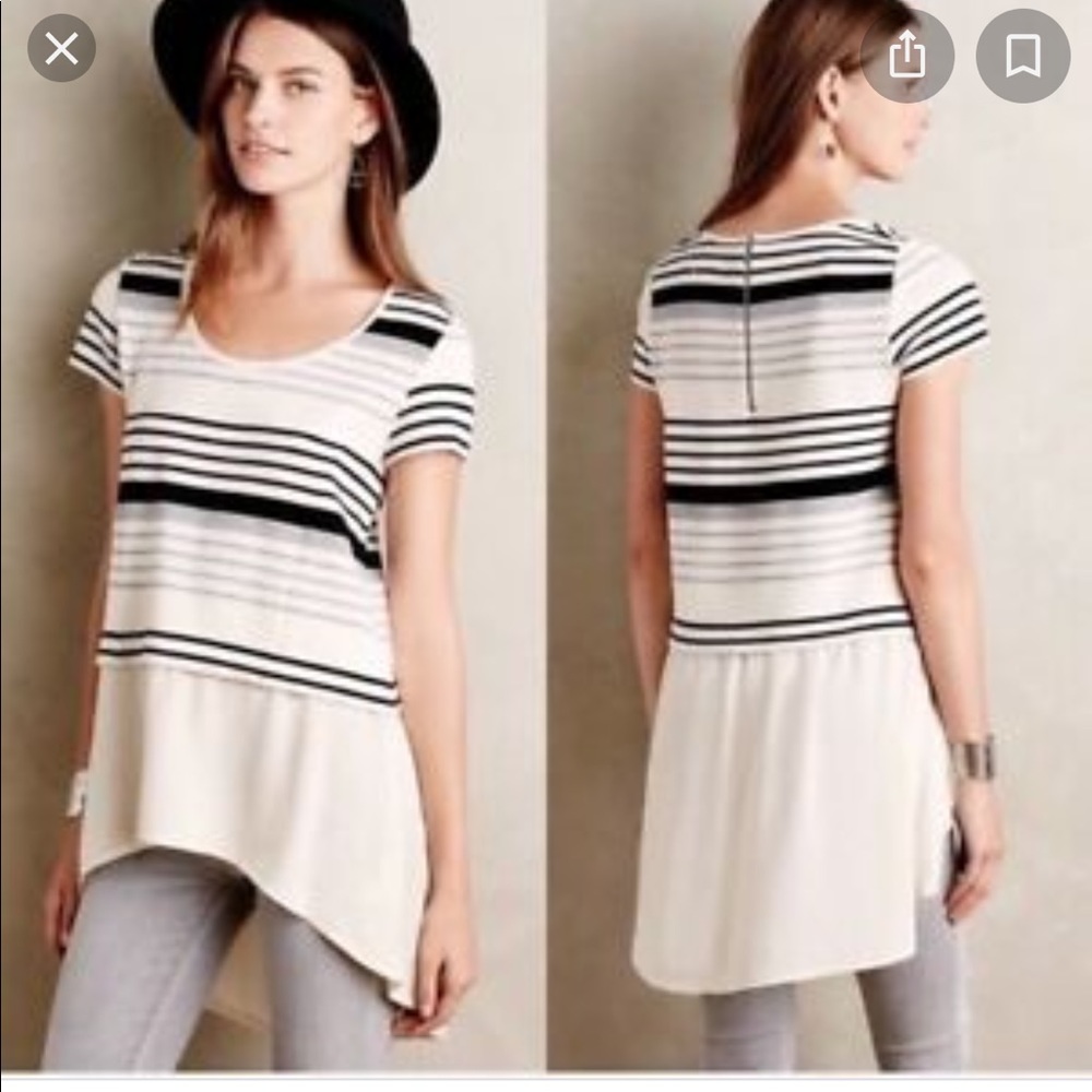 Anthropologie striped high low top